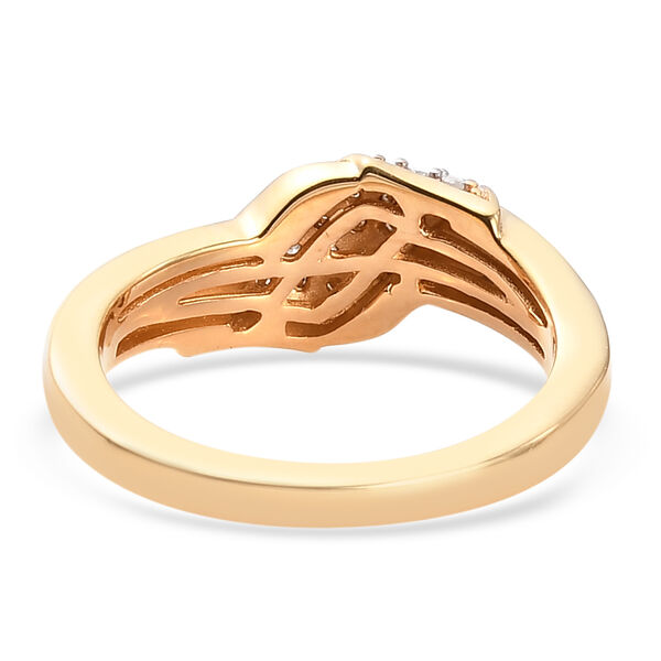 Diamant Cluster Ring 925 Silber Gelbgold Vermeil image number 6