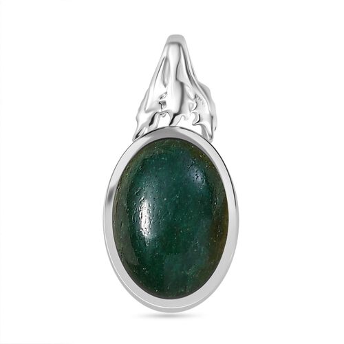 Grüner Aventurin Anhänger 950 Kupfer  ca. 6.59 ct image number 0