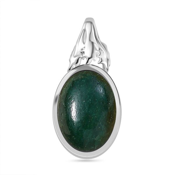 Grüner Aventurin Anhänger 950 Kupfer  ca. 6.59 ct image number 0