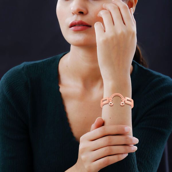 Rosefarbenes Armreif, ca. 18 cm, ca. 25,50g image number 2