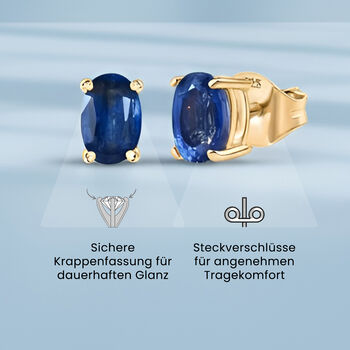 AA Nat&uuml;rliche Kaschmir Kyanit Ohrringe - 1,24 ct.