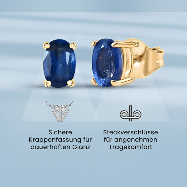 AA Nat&uuml;rliche Kaschmir Kyanit Ohrringe - 1,24 ct. image number 4