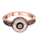 Natürlicher Champagner Diamant Ring 925 Silber Roségold Vermeil image number 0