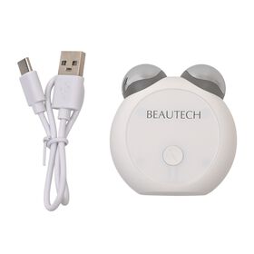 BEAUTECH 1633 Mini-Gesichtsmassagegerät, Weiß Matt, EMS Funktion, 5V, 3W