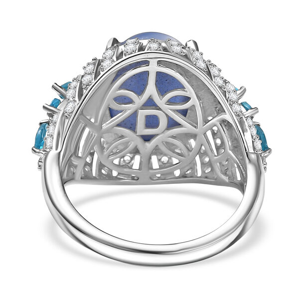 D'Joy Aurora Mondstein, Neon Apatit und Zirkon Ring - 7,97 ct. image number 5