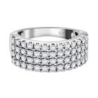 J Francis gefertigt mit SWAROVSKI Wei&szlig;er Kristall Ring 925 Silber rhodiniert (Gr&ouml;&szlig;e 20.00)