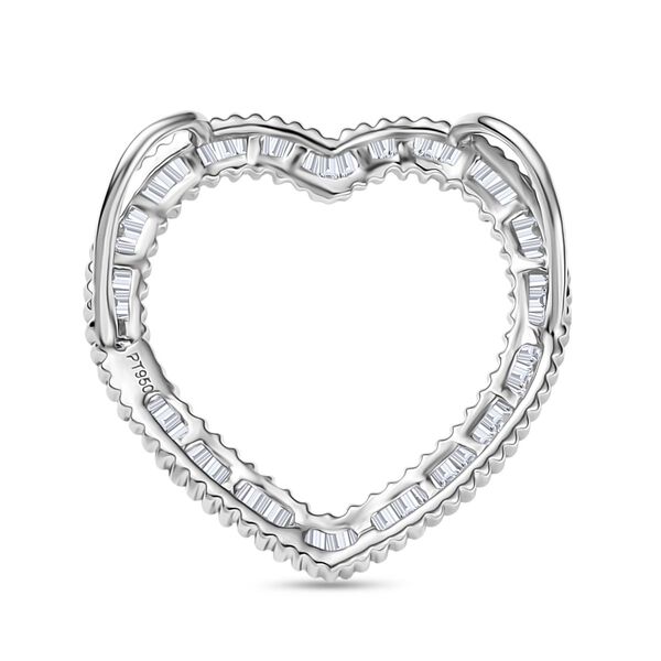 VS Diamant Herz Anhänger in 950 Platin - 0,42 ct. image number 5