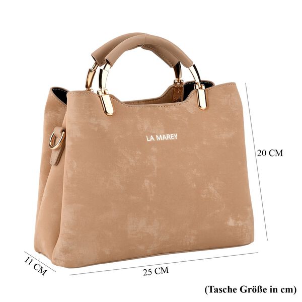 LA MAREY Crossbody Tasche mit Rei&szlig;verschlussf&auml;chern und verstellbarem Schulterriemen, 25x20x11cm, Khaki image number 8