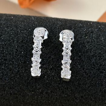 Wei&szlig;e kubische Zirkonia-Ohrringe - 0,45 ct.