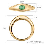 AA Äthiopischer Smaragd-Ring, 925 Silber Gelbgold Vermeil  ca. 0,33 ct image number 6