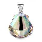 J Francis gefertigt mit SWAROVSKI Lumin grün Swarovski Kristall Anhänger 925 Silber rhodiniert