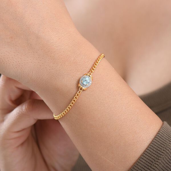 D'Joy AA blaues und wei&szlig;es Zirkon 19cm Armband - 1,23 ct. image number 2