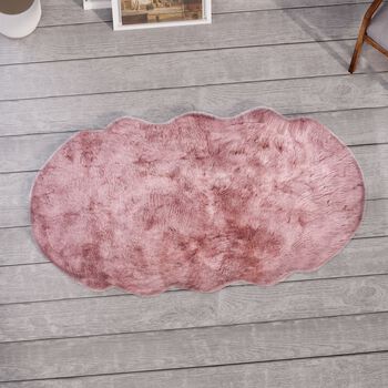 Kunstfell Teppich, rosa