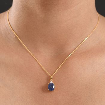 D'Joy Masoala Saphir und Moissanit Anh&auml;nger - 4 ct.