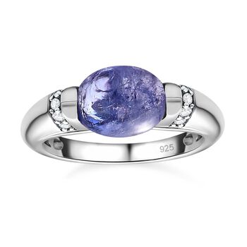 Tansanit und Zirkon Ring - 2,50 ct.