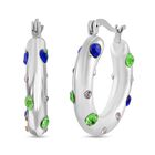 Mehrfarbiger Kristall Ohrringe Reiner Edelstahl Standard