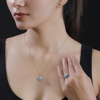 AA Amerikanisches, nat&uuml;rliches Sleeping Beauty T&uuml;rkis-Schmuckset - 1,42 ct.