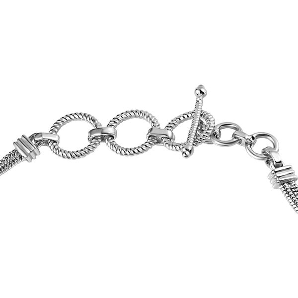 Labradorit Armband ca. 18 cm Reines Messing platiniert ca. 14.85 ct image number 5