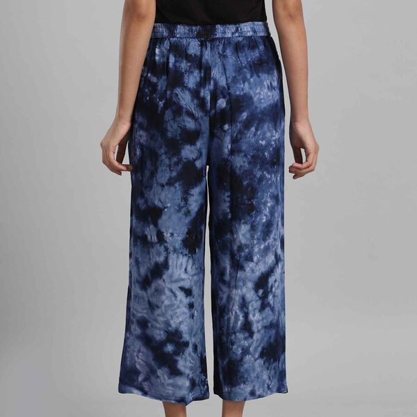 Palazzo Stil Comfort Hose, Gr&ouml;&szlig;e XXL, Blau image number 4