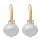 Weiße Süßwasserperlen-Ohrringe, 925 Silber vergoldet ca. 8,00 ct image number 0