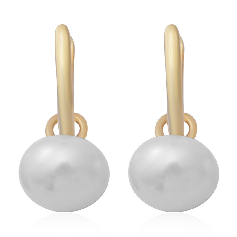 Weiße Süßwasserperlen-Ohrringe, 925 Silber vergoldet ca. 8,00 ct image number 0