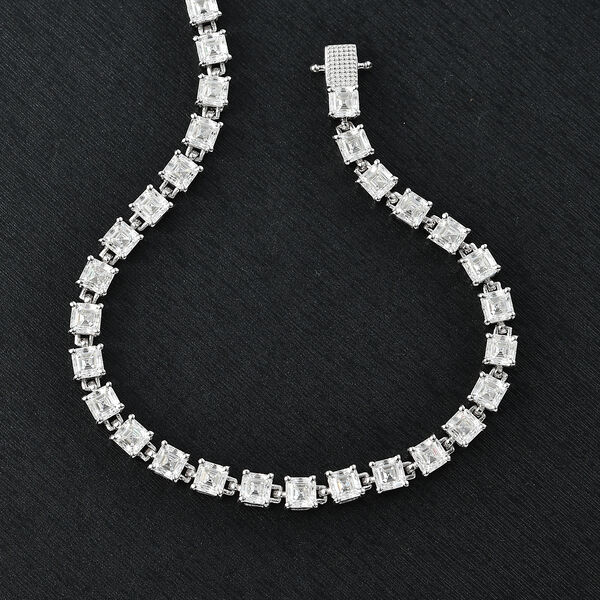 Moissanit 20cm  Armband, 925 Silber rhodiniert - 11,17 ct. image number 2