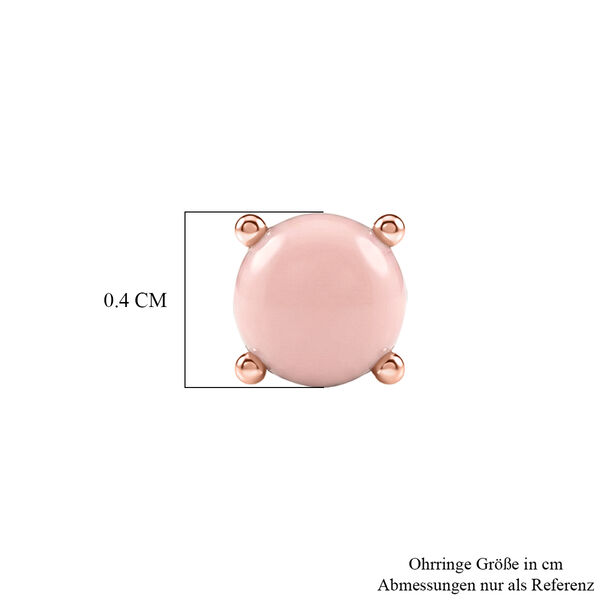 AA Rosa Opal Ohrringe, 925 Silber 750 ros&eacute;vergoldet - 0,60 ct. image number 5