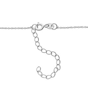 LUXURIANT DIAMOND - Lab Grown Diamant SI-GH SGL zertifiziert Halskette ca. 45 cm + 5 cm Extender, 925 Silber rhodiniert ca. 0.50 ct