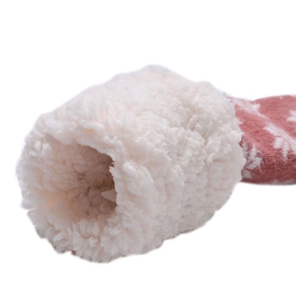 2er Set kuschelige Sherpa Socken, Schneeflocken image number 4