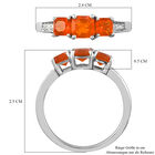 Purpurroter Feuer Opal 3 Stein Ring 925 Silber platiniert  ca. 1,21 ct image number 6