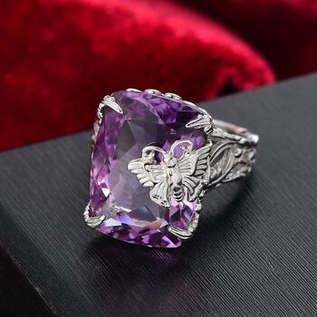 Rosa Amethyst Ring 925 Silber rhodiniert (Gr&ouml;&szlig;e 17.00) ca. 14,83 ct