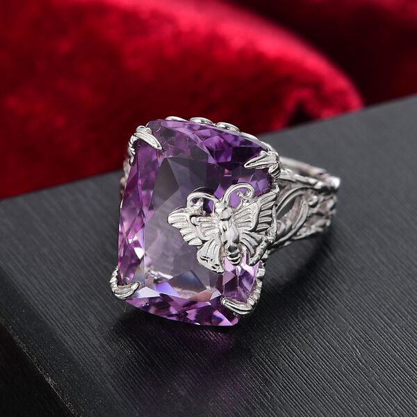 Rosa Amethyst Ring 925 Silber rhodiniert (Gr&ouml;&szlig;e 17.00) ca. 14,83 ct image number 2