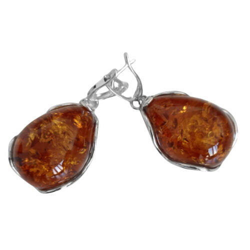 Bernstein Ohrringe 925 Silber ca. 54,00 ct. image number 0