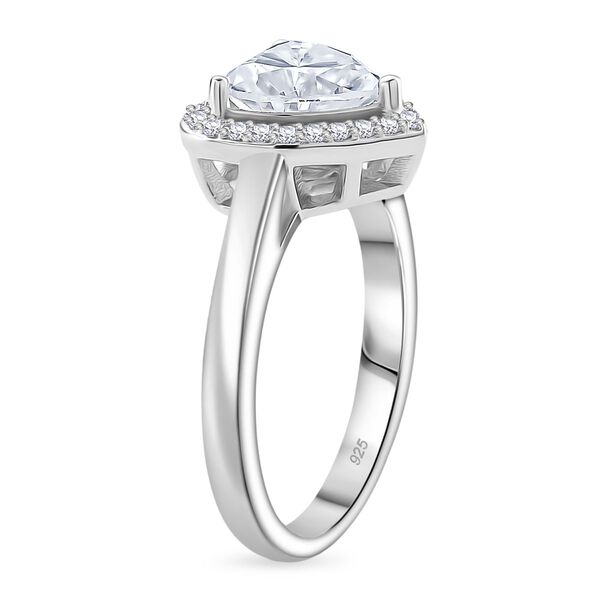 RADIANTA GRA zertifiziert Moissanit (D-VVS) Ring 925 Silber rhodiniert (Gr&ouml;&szlig;e 20.00) ca. 2.14 ct image number 5