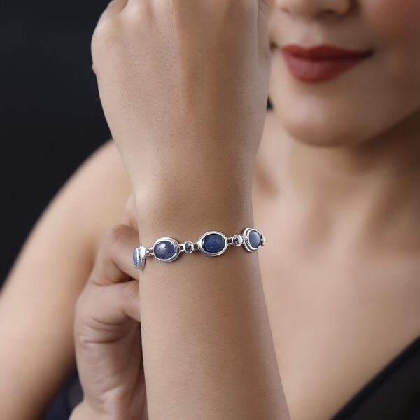 Boulder Opal Triplette Armband, ca. 19 cm, 925 Silber platiniert ca. 15.80 ct image number 3