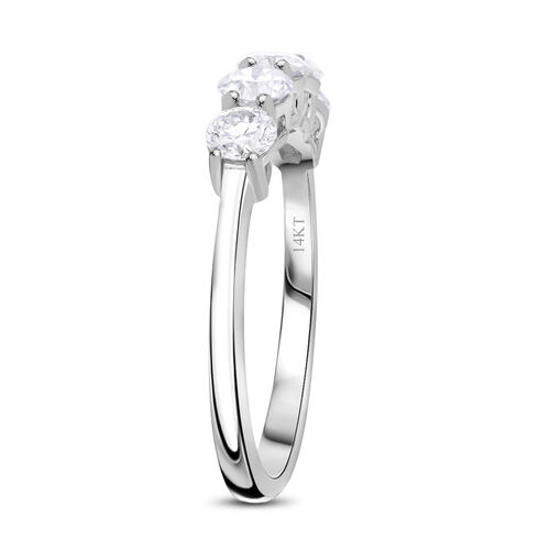 LUXURIANT DIAMOND- SGL zertifizierter VS-EF Labor Diamant Half Eternity Ring in 585 Weißgold - 1 ct. image number 4