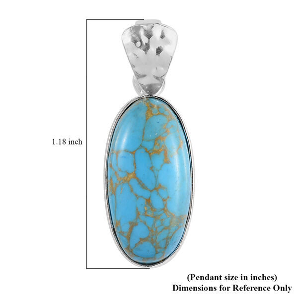 Blauer Mojave T&uuml;rkis-Solit&auml;r-Anh&auml;nger in Silber image number 6