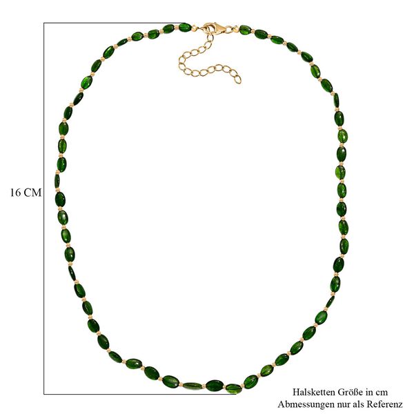 AA natürliche Chromdiopsid Halskette, 45cm - 40 ct. image number 6