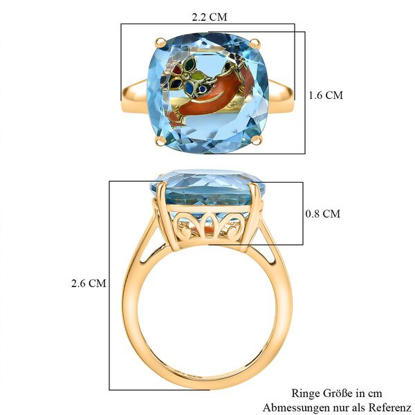 GP Trionfo Kollektion- Himmelblauer Topas und Kanchanaburi blauer Saphir Ring - 13,56 ct. image number 8