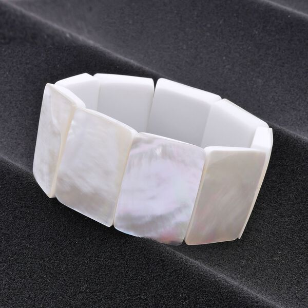 Royal Bali - Perlmutt flexibles Armband, 18 cm image number 1