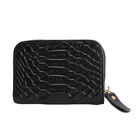 Geldbörse aus 100% echtem Leder, Größe: 11x7,5 cm, Schwarz