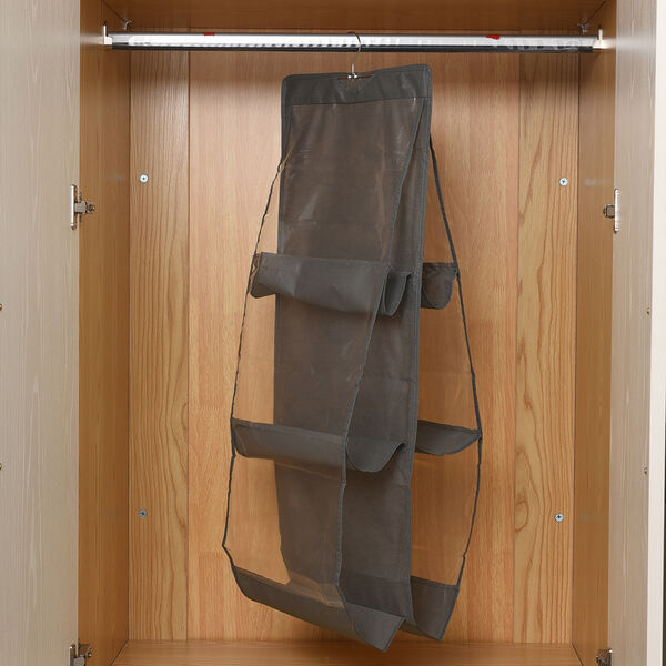 3er Set h&auml;ngende Aufbewahrungstasche, PVC, Gr&ouml;&szlig;e 33x80 cm, Grau image number 4