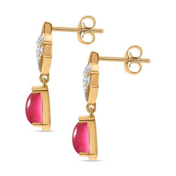 D'Joy Maulbeer Mondstein und Zirkon Ohrringe - 2,65 ct. image number 5