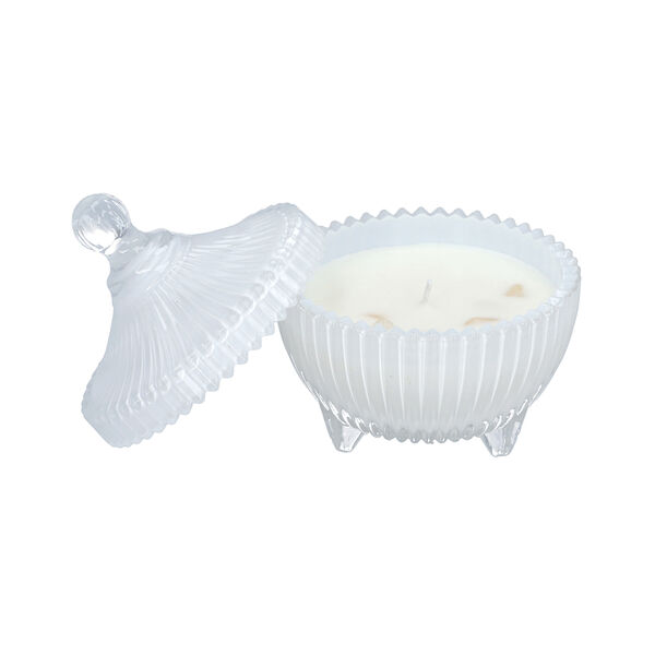 The 5th Season - Duftkerze mit Edelsteinen im Glasgefäß und Geschenkbox, Sojawachs und grüner Aventurin, Weiß image number 5