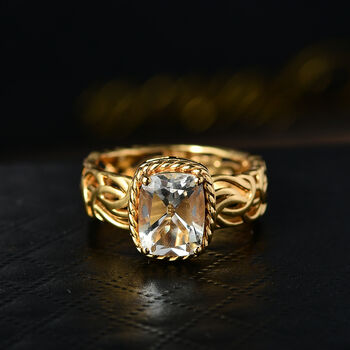 EVER TRUE AA Prasiolith Ring Nickelfreies Messing (Gr&ouml;&szlig;e 21.00) ca. 2,04 ct