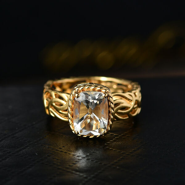 EVER TRUE AA Prasiolith Ring Nickelfreies Messing (Größe 21.00) ca. 2,04 ct image number 1