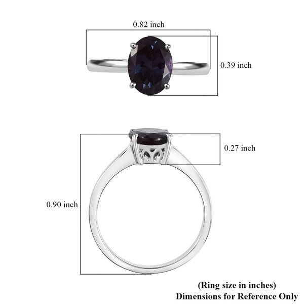 AAA Lab Grown Alexandrit Ring 417 Gold (Gr&ouml;&szlig;e 18.00) ca. 2.38 ct image number 5