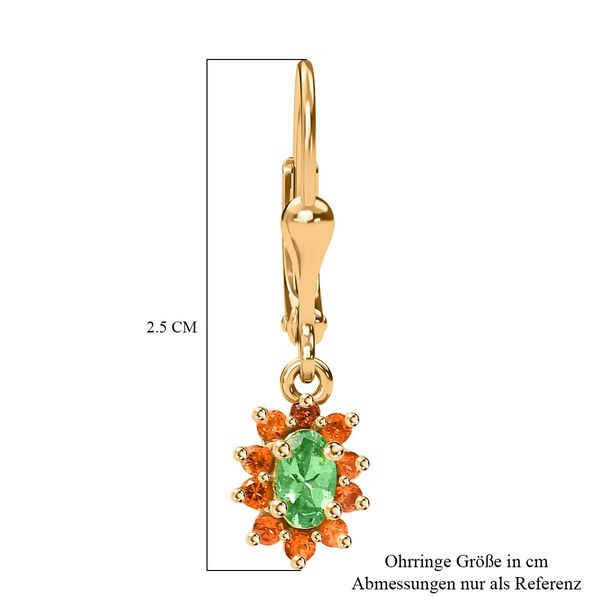 AA Tsavorite und Spessartin Granat Ohrringe - 0,82 ct. image number 7