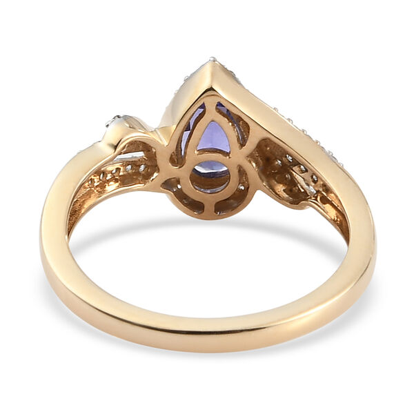 AAA Tansanit und I1-I2 GH Diamant-Ring - 1,20 ct. image number 6