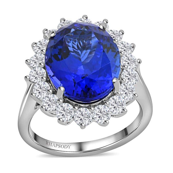 RHAPSODY zertifiziert und geprüft AAAA Tansanit und VS-EF Diamant Ring in 950 Platin - 11,25 ct. image number 0